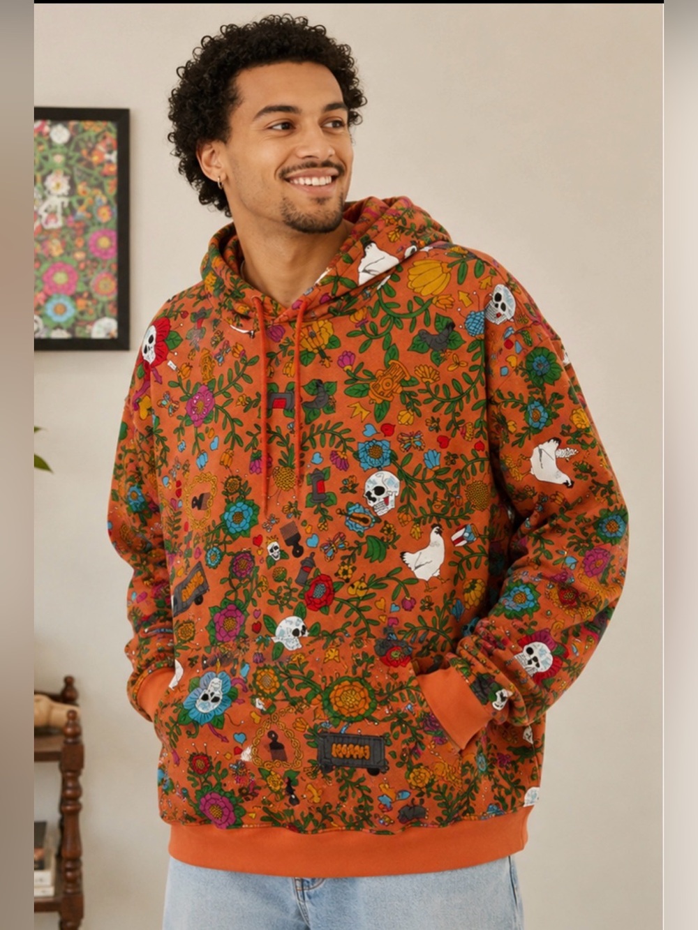 Roberto Lugo x Walmart, Floral Skulls Nuevolution, 3XL All Gender